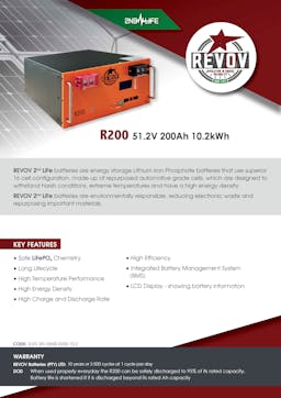 REVOV CUBE-200 All in One System - 2nd Life System - 13-REVOV-R200_SpecV3_Page_1_cded6822-bf3f-4a3d-b26d-c196c0fba16e